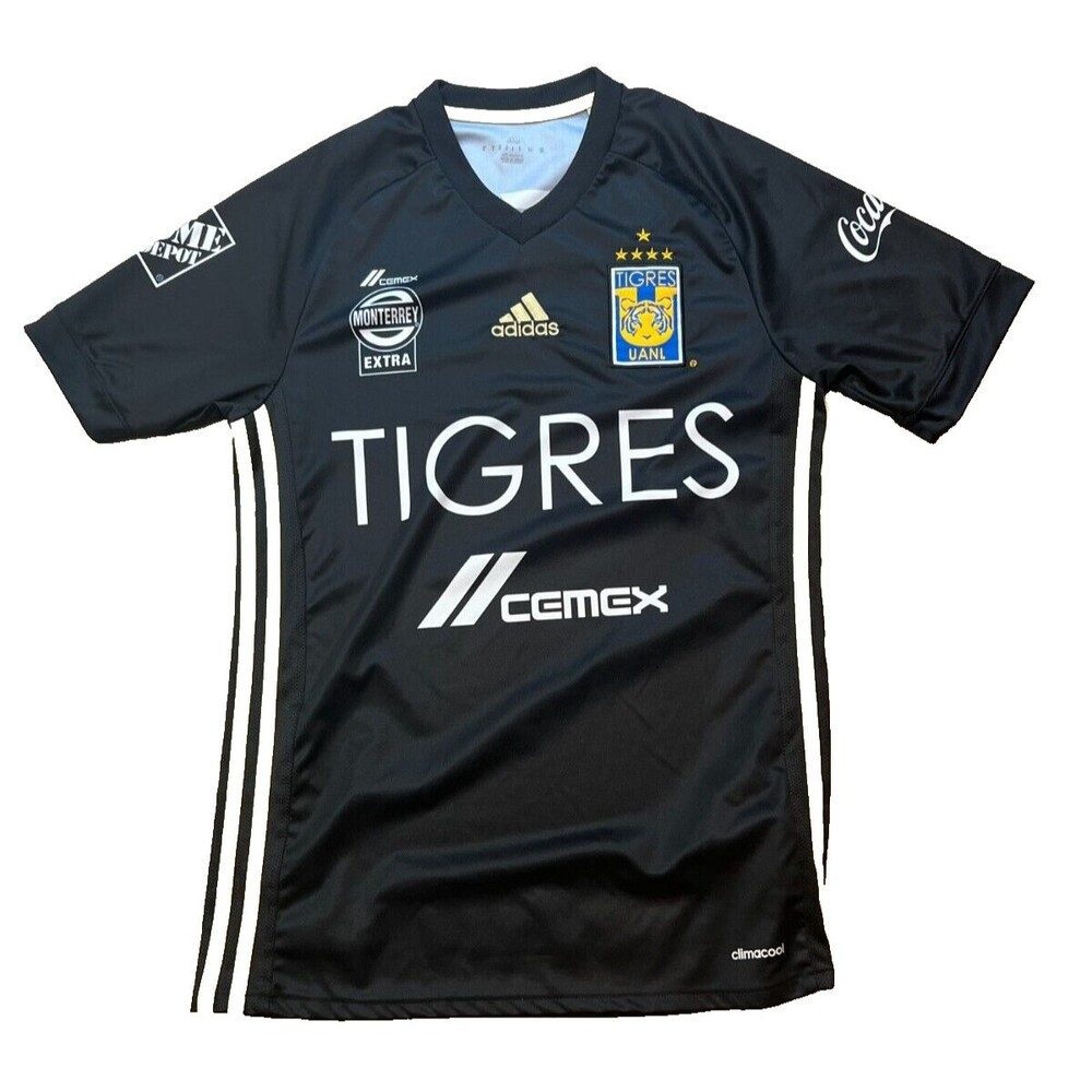 Adidas Tigres UANL 2015/2016 Third Jersey Mens Small Soccer Jersey Black Gold
